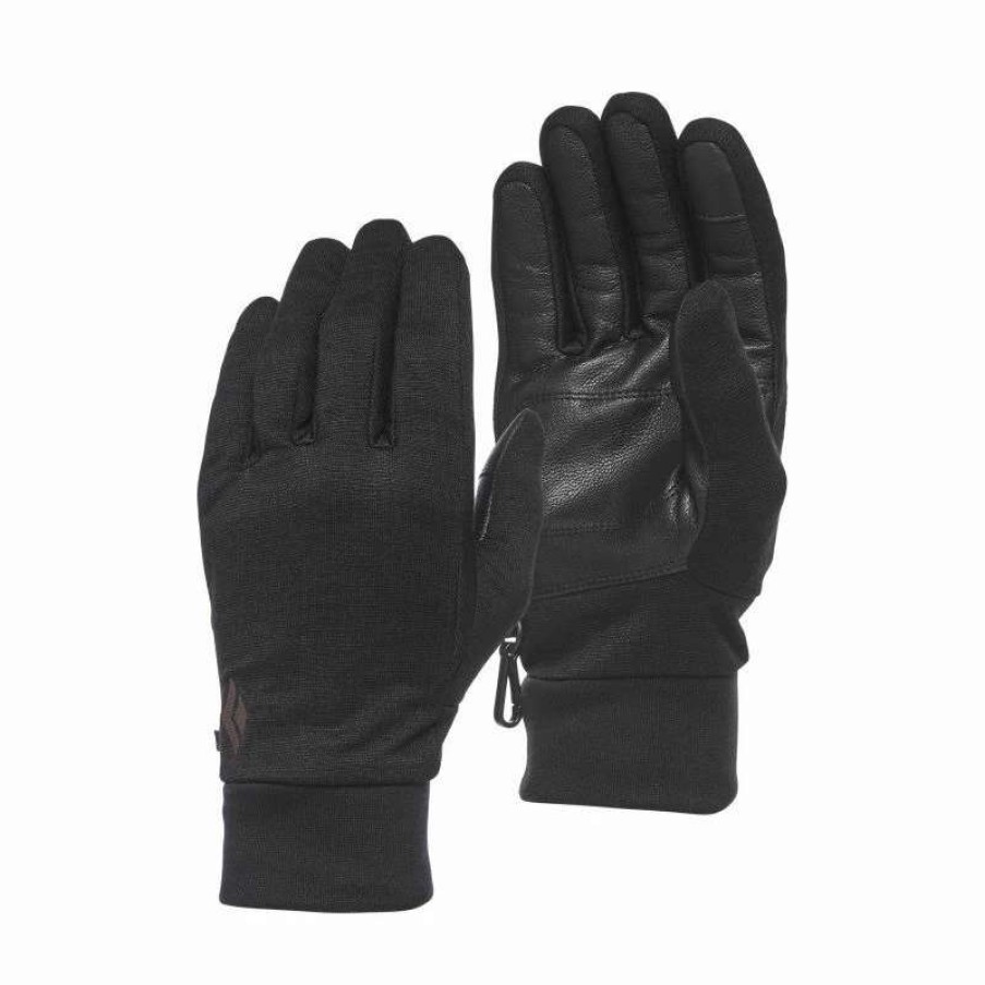 Sports D'Hiver * | De Gros Black Diamond Heavyweight Wooltech Sous-Gants Anthracite