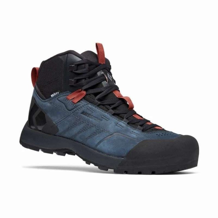 Homme * | Meilleur Prix Black Diamond Mission Leather Mid Wp Chaussures Approche Homme Eclipse / Red Rock