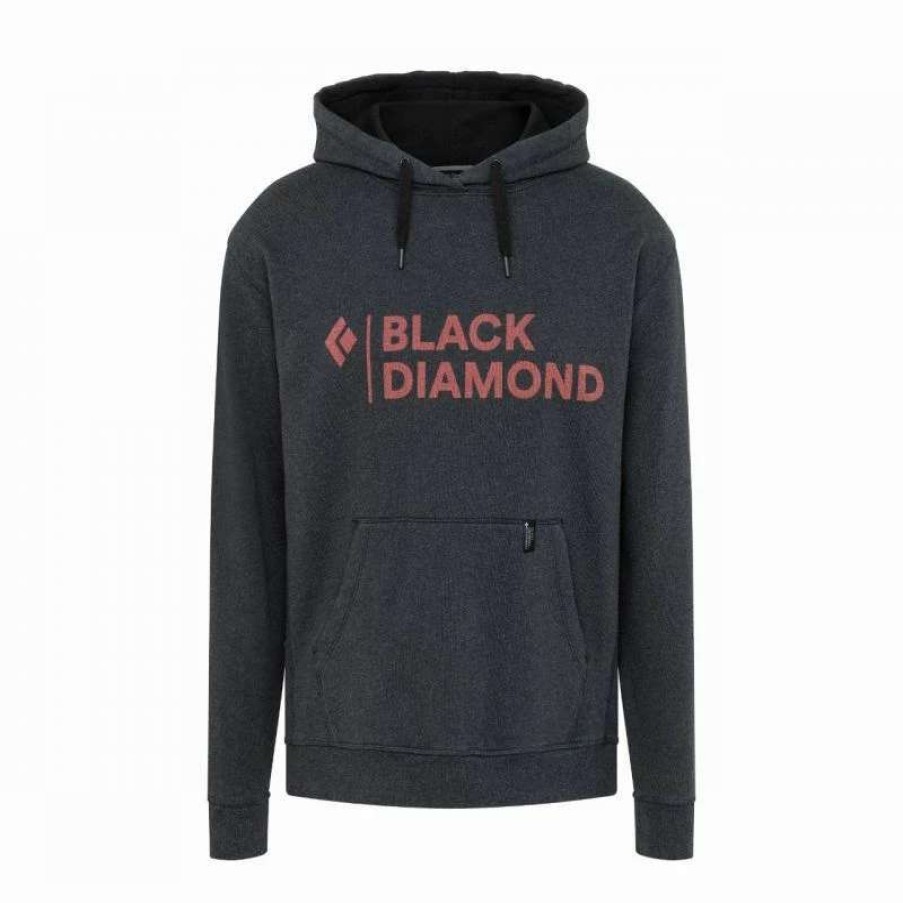 Homme * | De Gros Black Diamond Stacked Logo Hoody Sweat A Capuche Homme Black Heather