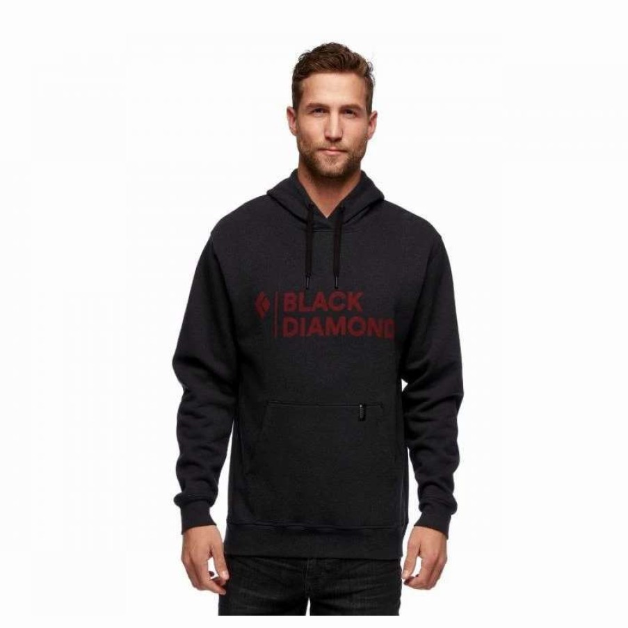 Homme * | De Gros Black Diamond Stacked Logo Hoody Sweat A Capuche Homme Black Heather