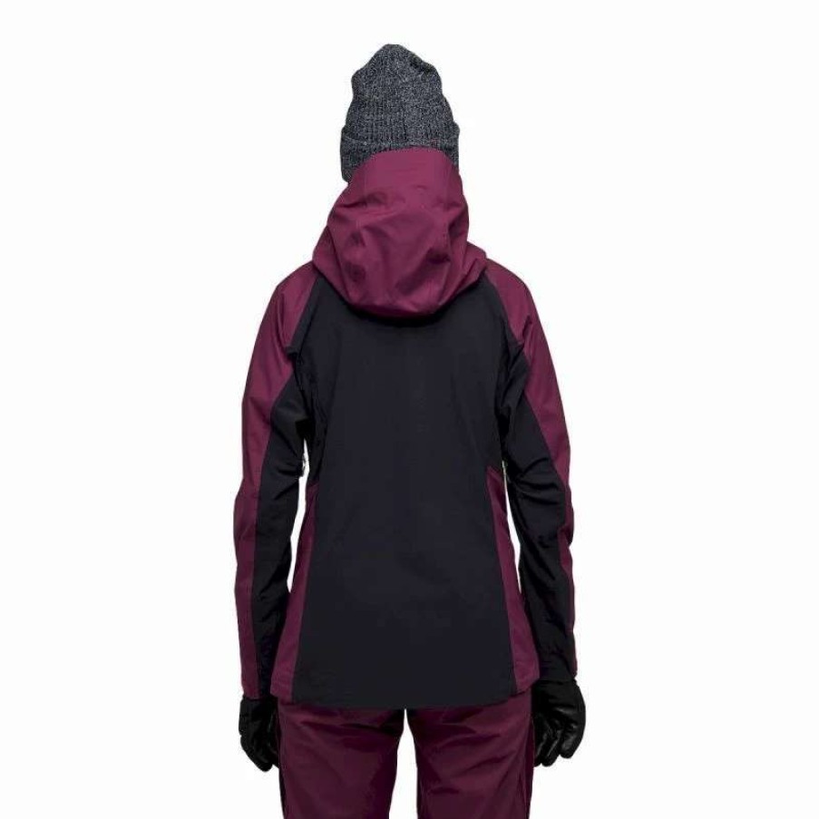 Femme * | Promo Black Diamond Dawn Patrol Hybrid Shell Veste Ski Femme White / Blackberry / Black