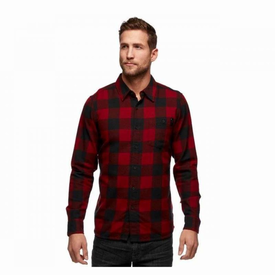 Homme * | Acheter Black Diamond Zodiac Flannel Chemise Homme Dark Crimson / Smoke Plaid