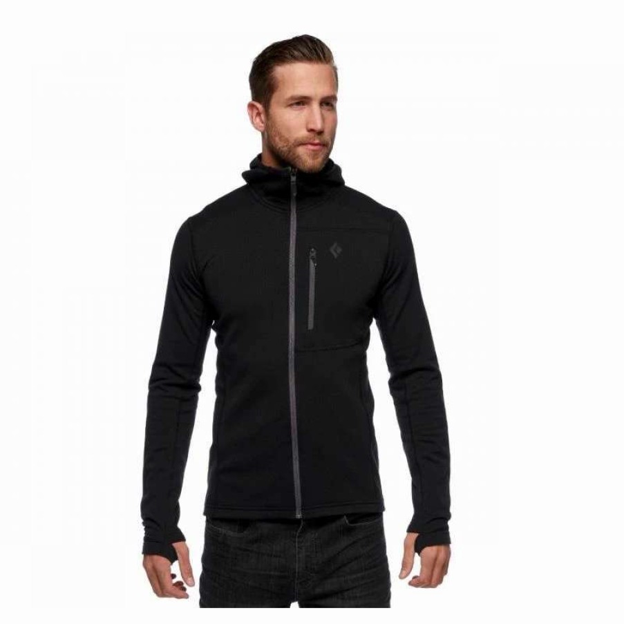 Homme * | Acheter Diamond Coefficient Fleece Hoody Polaire Homme Black