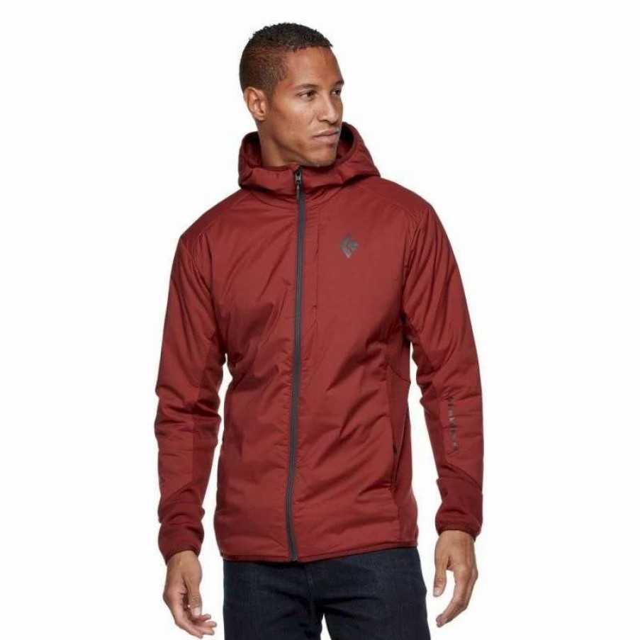 Homme * | Les Meilleures Critiques De Black Diamond First Light Hoody Hybrid Veste Homme Dark Crimson